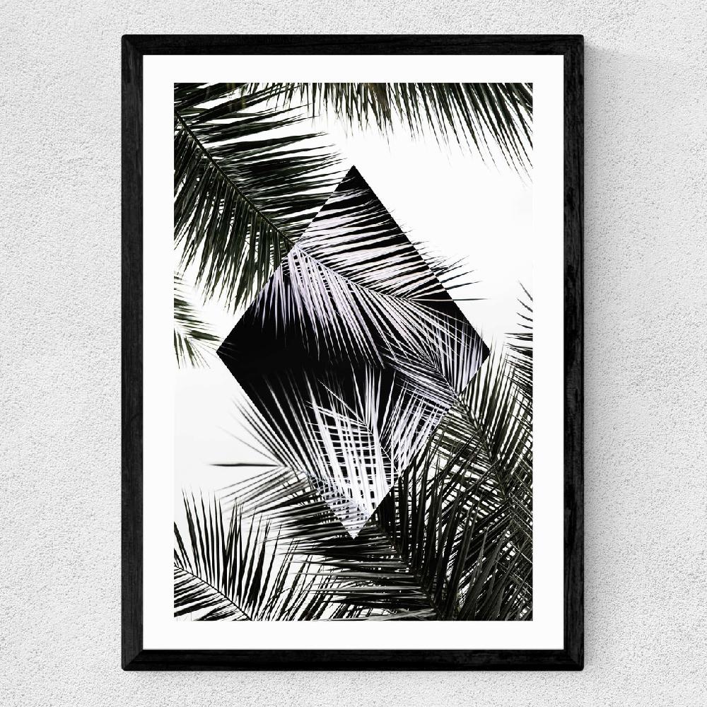 East End Prints Palm Leaves Geometry