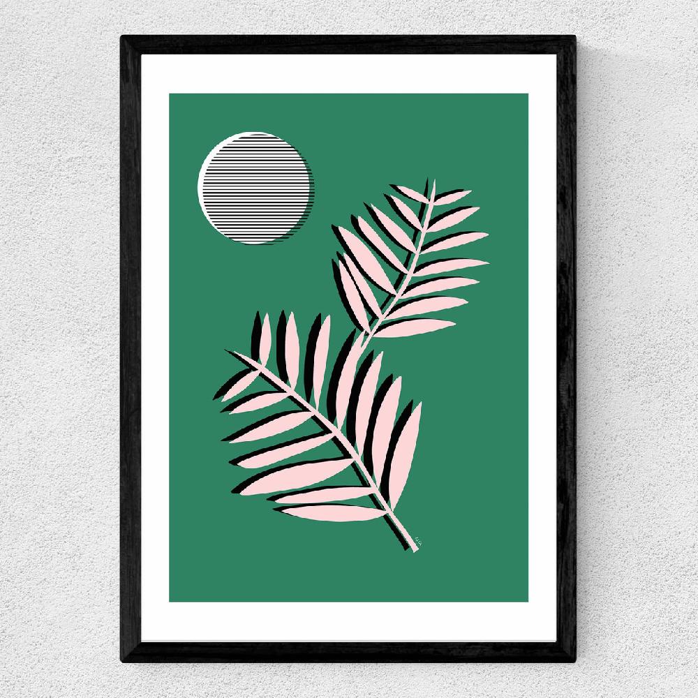 East End Prints Palm Leaves In Moonlight