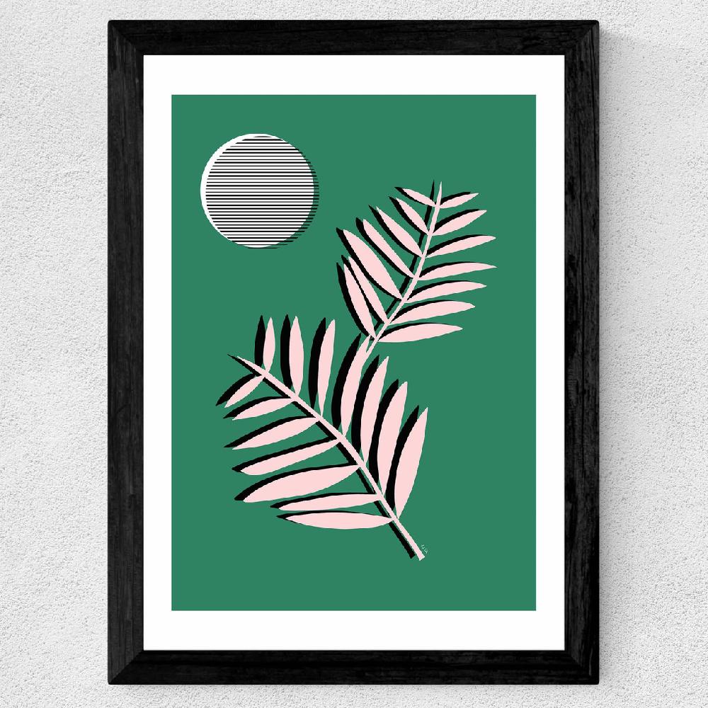East End Prints Palm Leaves In Moonlight