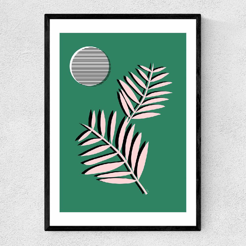 east end prints Palm Leaves In Moonlight
