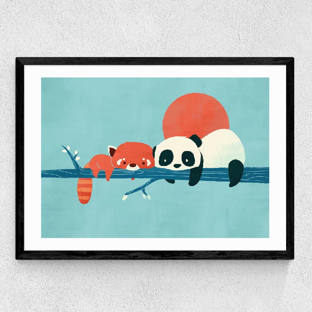 East End Prints Panda And Racoon