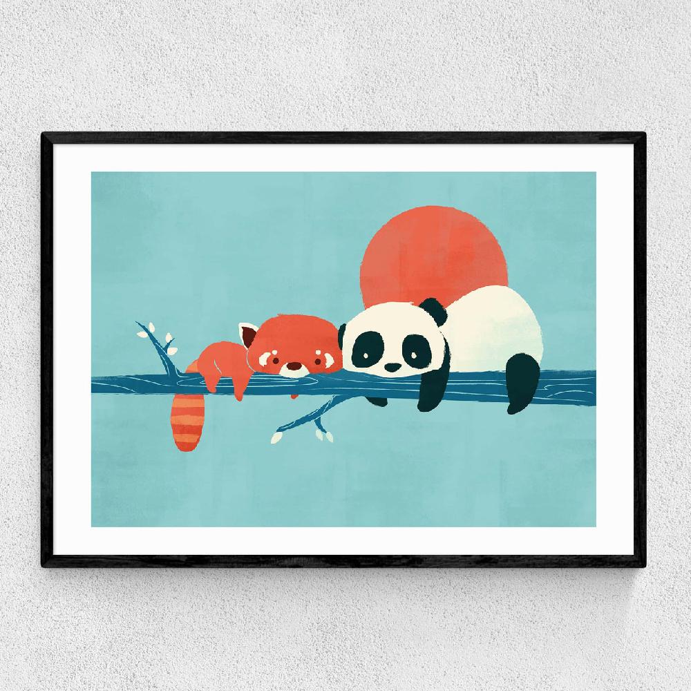 east end prints Panda and Racoon