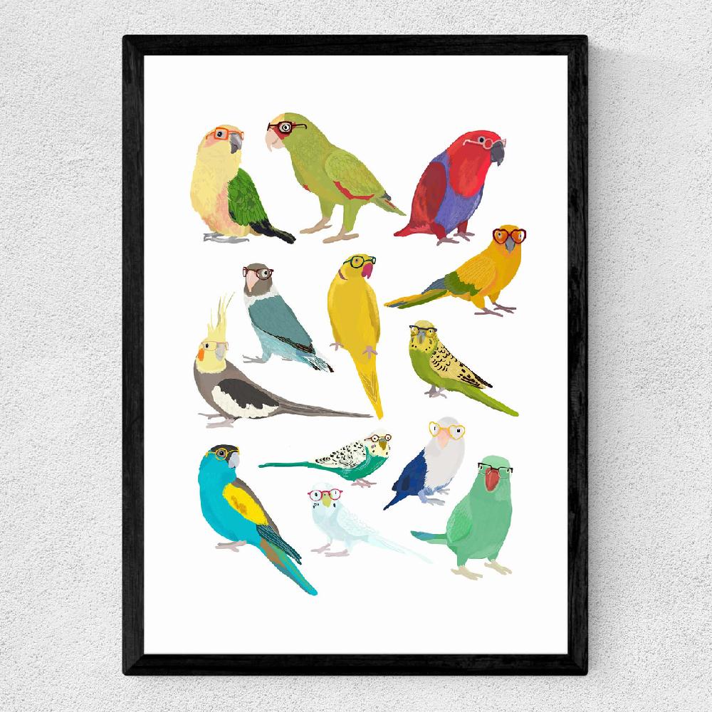 East End Prints Parrots