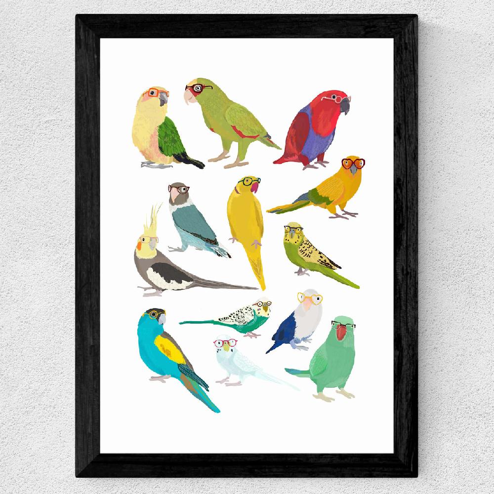 East End Prints Parrots