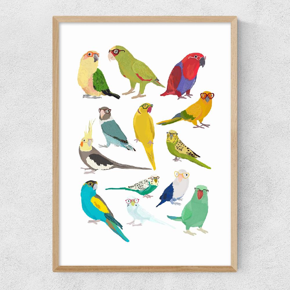East End Prints Parrots
