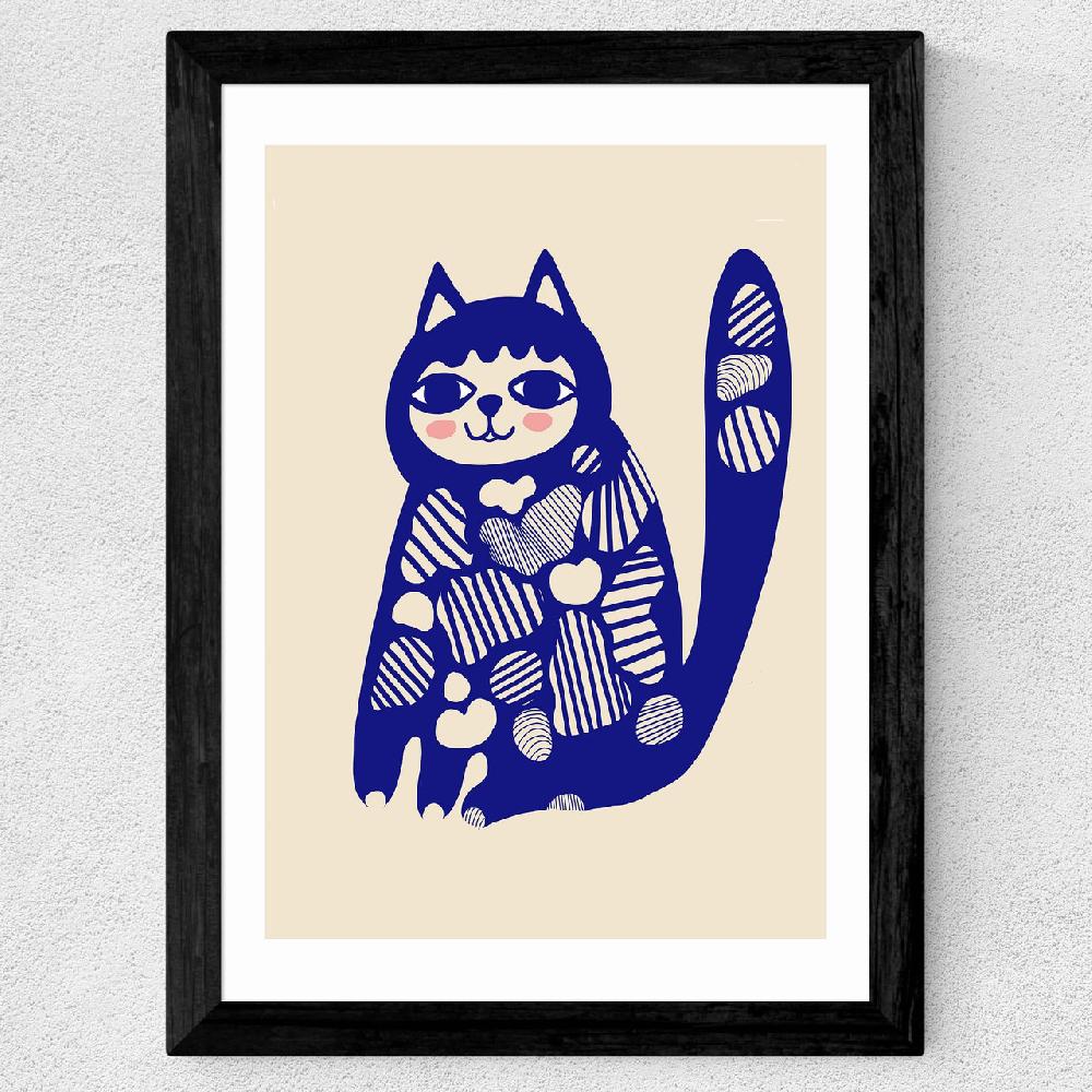 East End Prints Patterned Cat