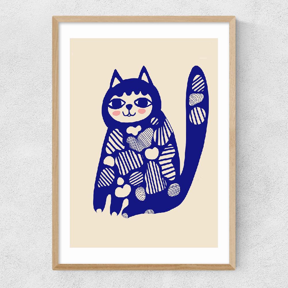 East End Prints Patterned Cat