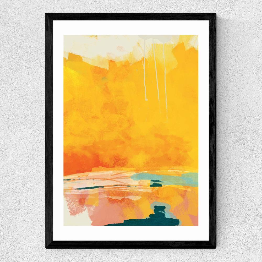 East End Prints Paysage Jaune