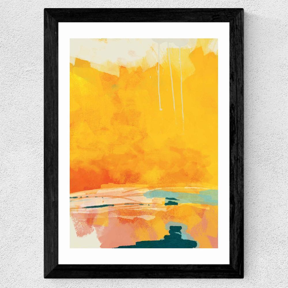 East End Prints Paysage Jaune