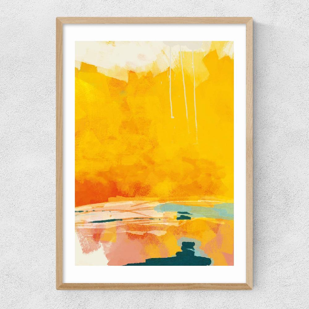 East End Prints Paysage Jaune
