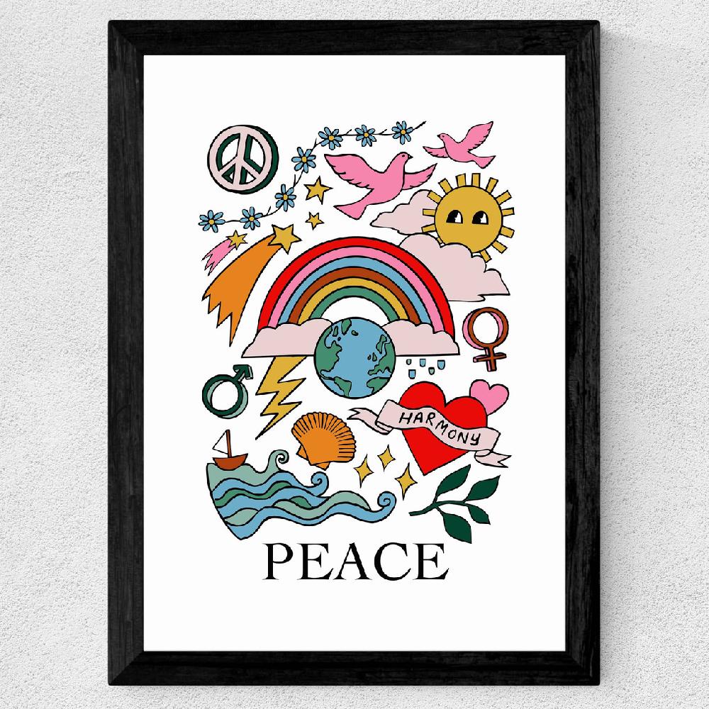 East End Prints Peace By Kid Of The Village