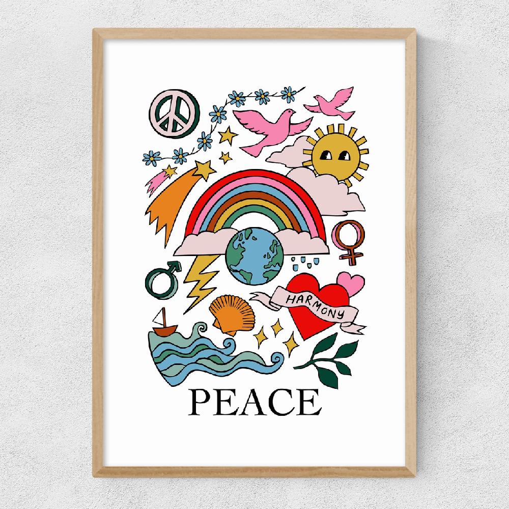East End Prints Peace By Kid Of The Village
