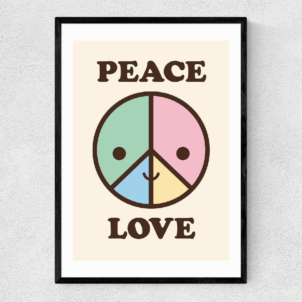 east end prints Peace & Love by Dicky Bird