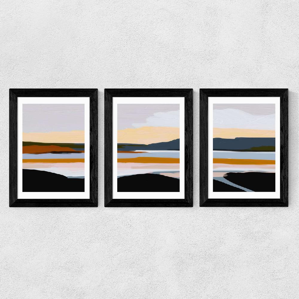 East End Prints Peaceful Calm Of Evening Triptych