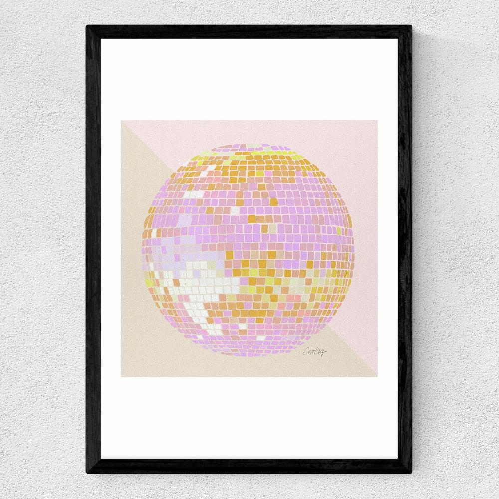East End Prints Peach DiscoBall