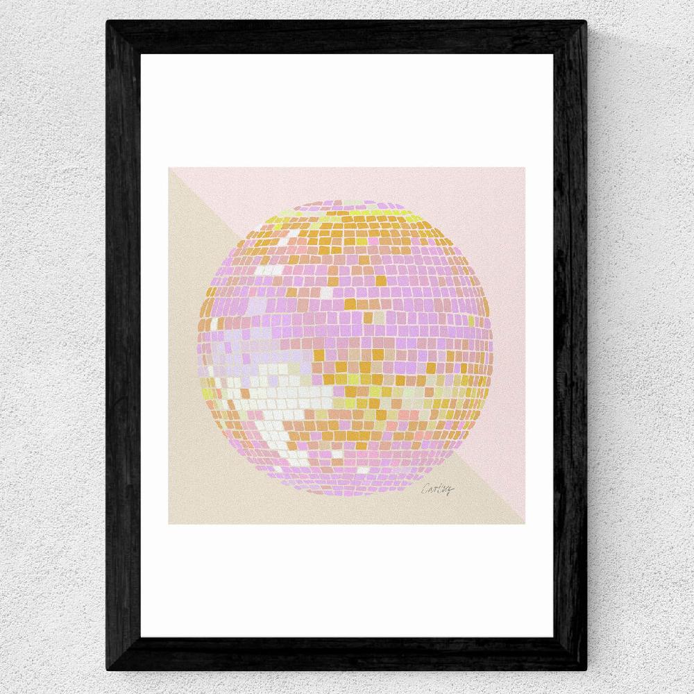 East End Prints Peach DiscoBall