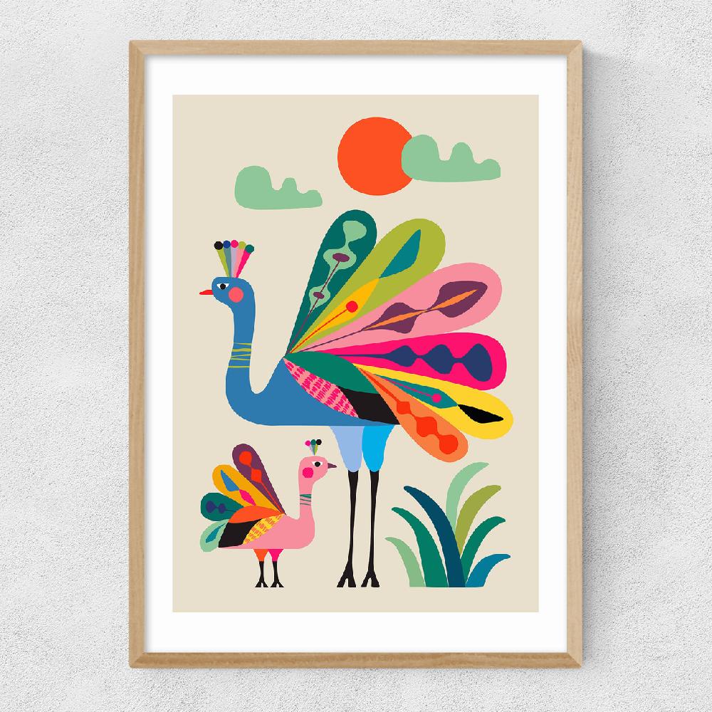 East End Prints Peacocks Rachel Lee