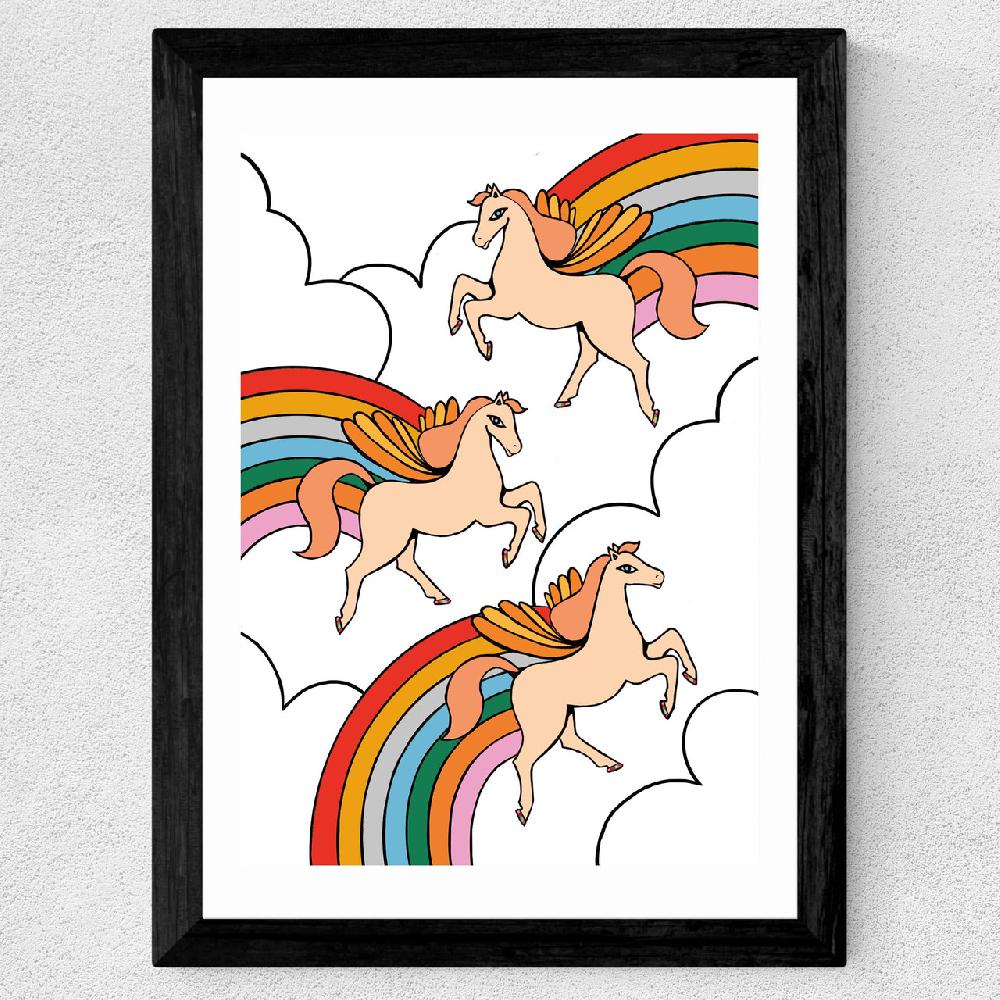 East End Prints Pegasus Rainbow