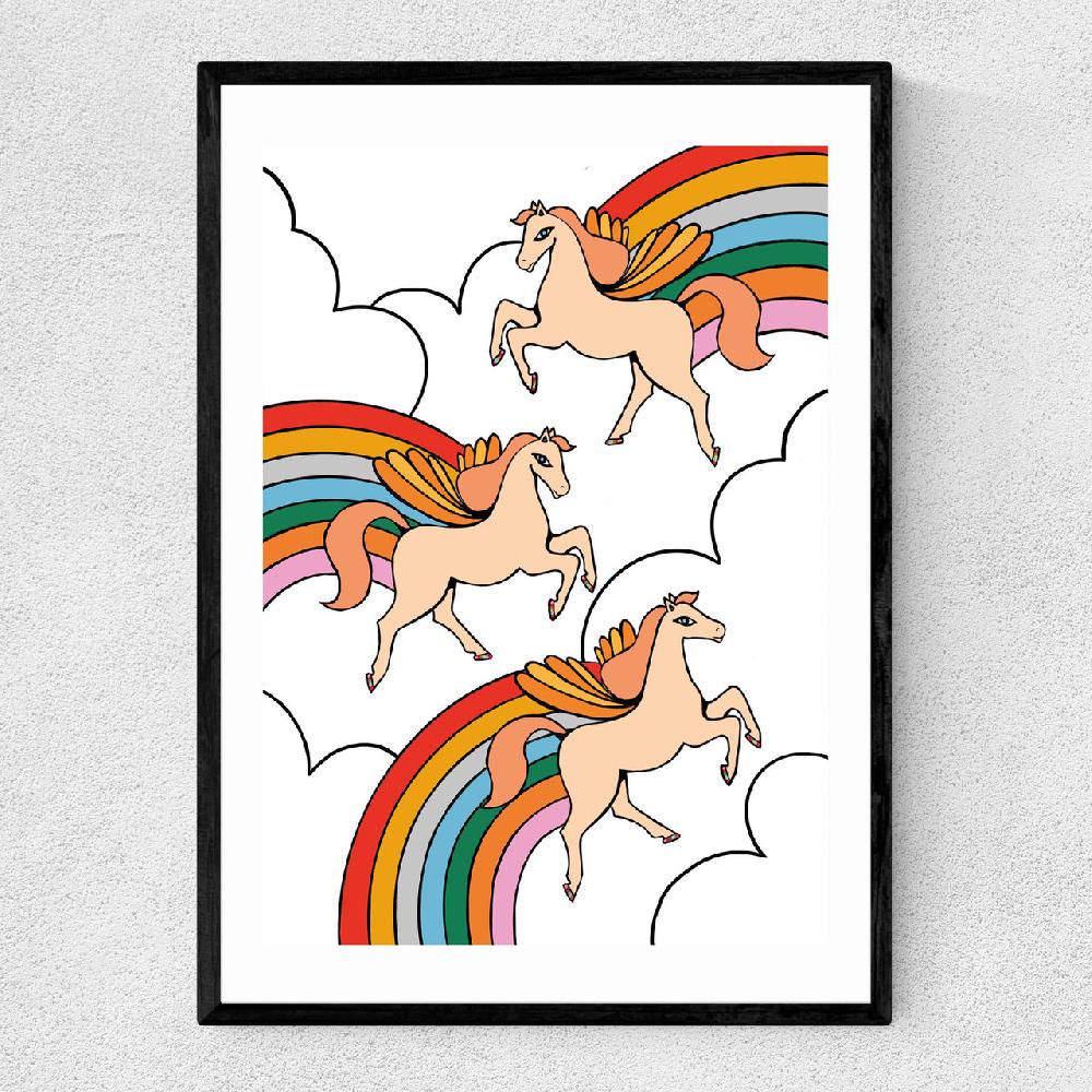 east end prints Pegasus Rainbow