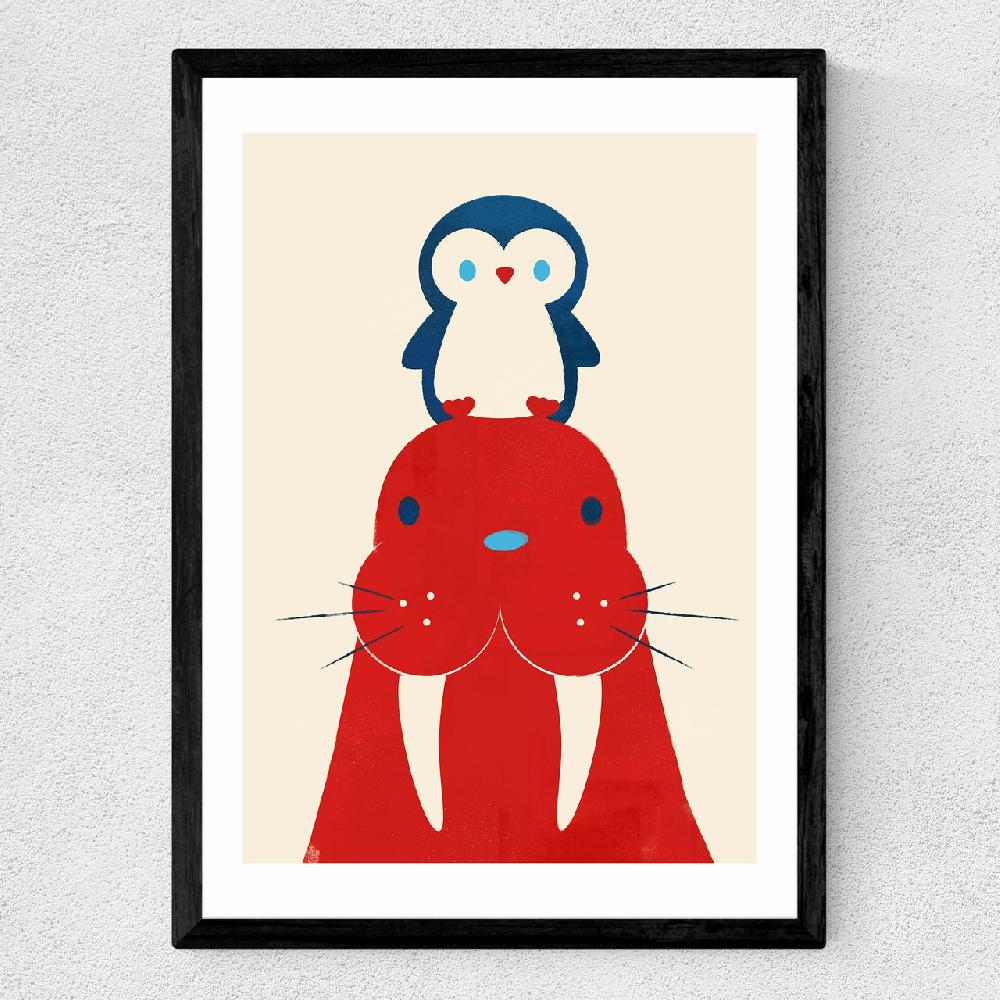 East End Prints Penguin And Walrus