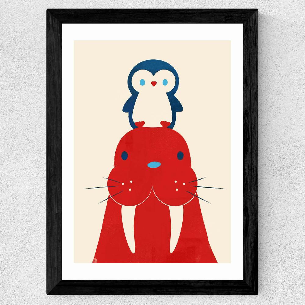 East End Prints Penguin And Walrus