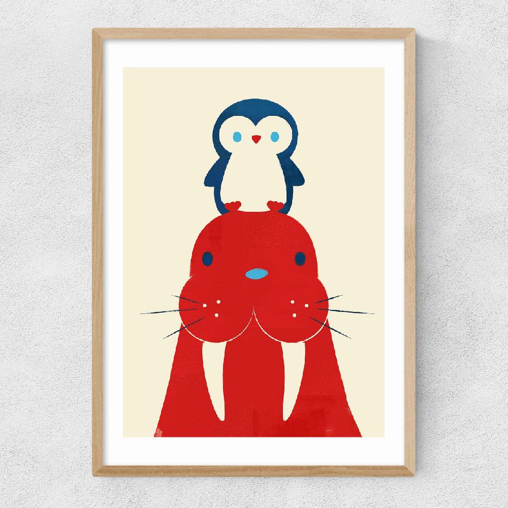 East End Prints Penguin And Walrus