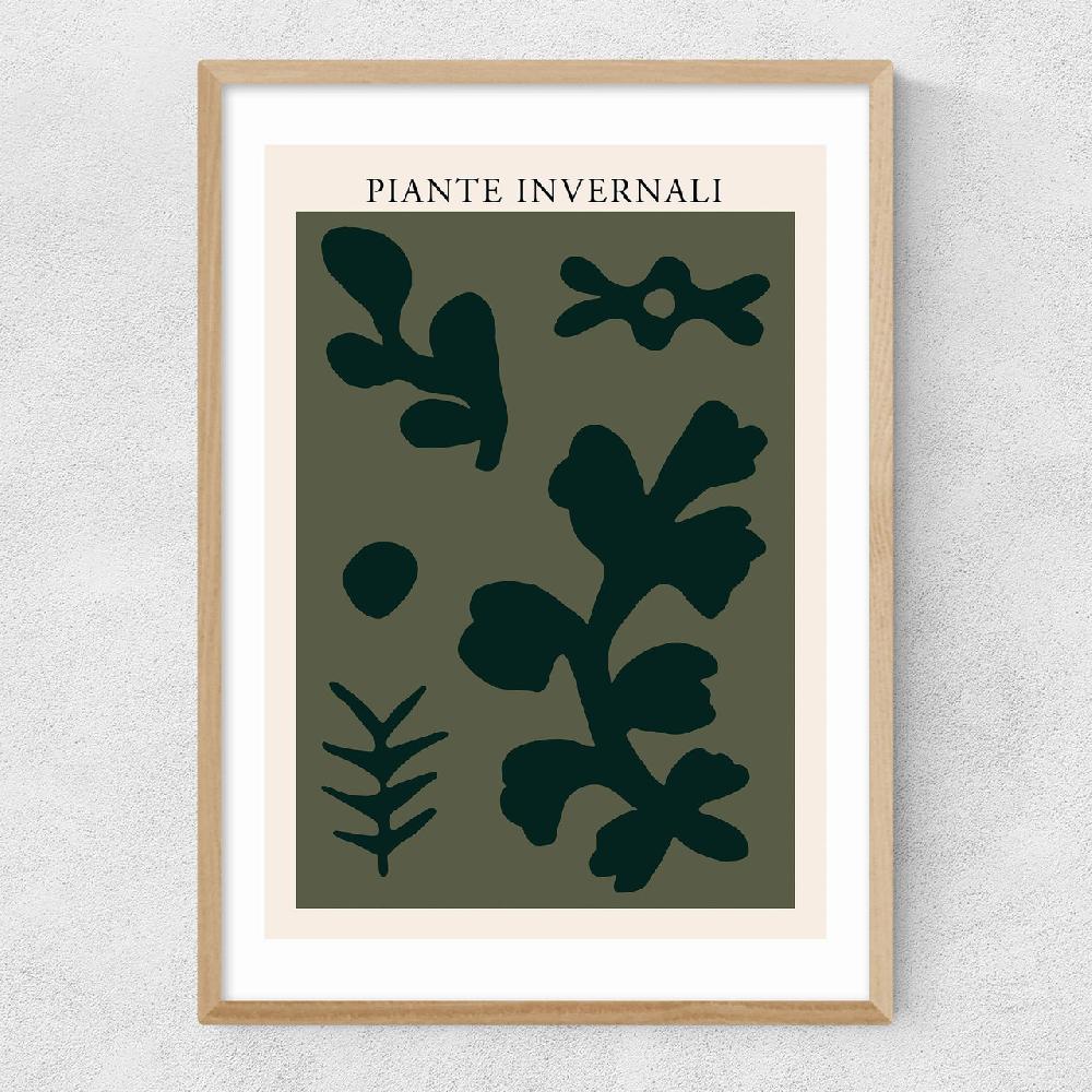 East End Prints Piante Invernali Green