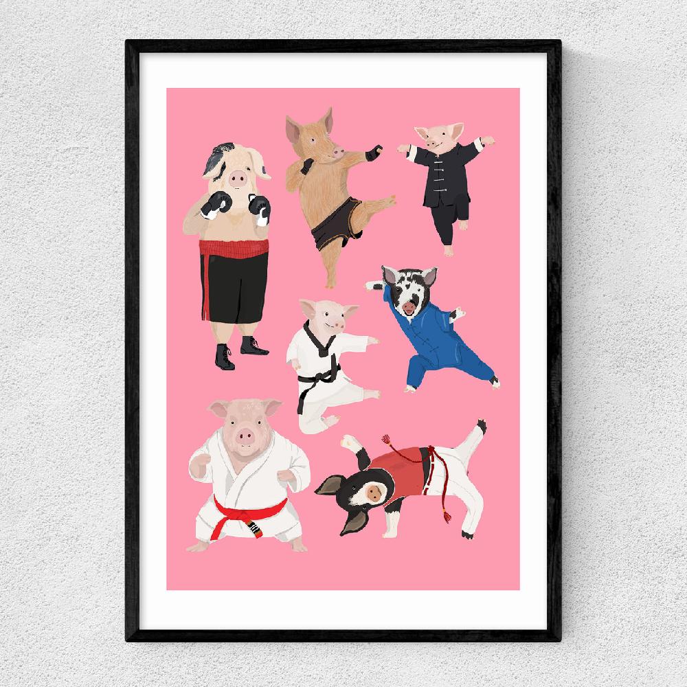 east end prints Pigs Martial Art