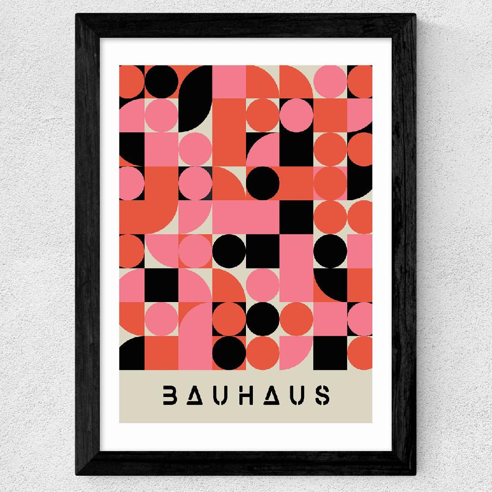 East End Prints Pink And Black Bauhaus