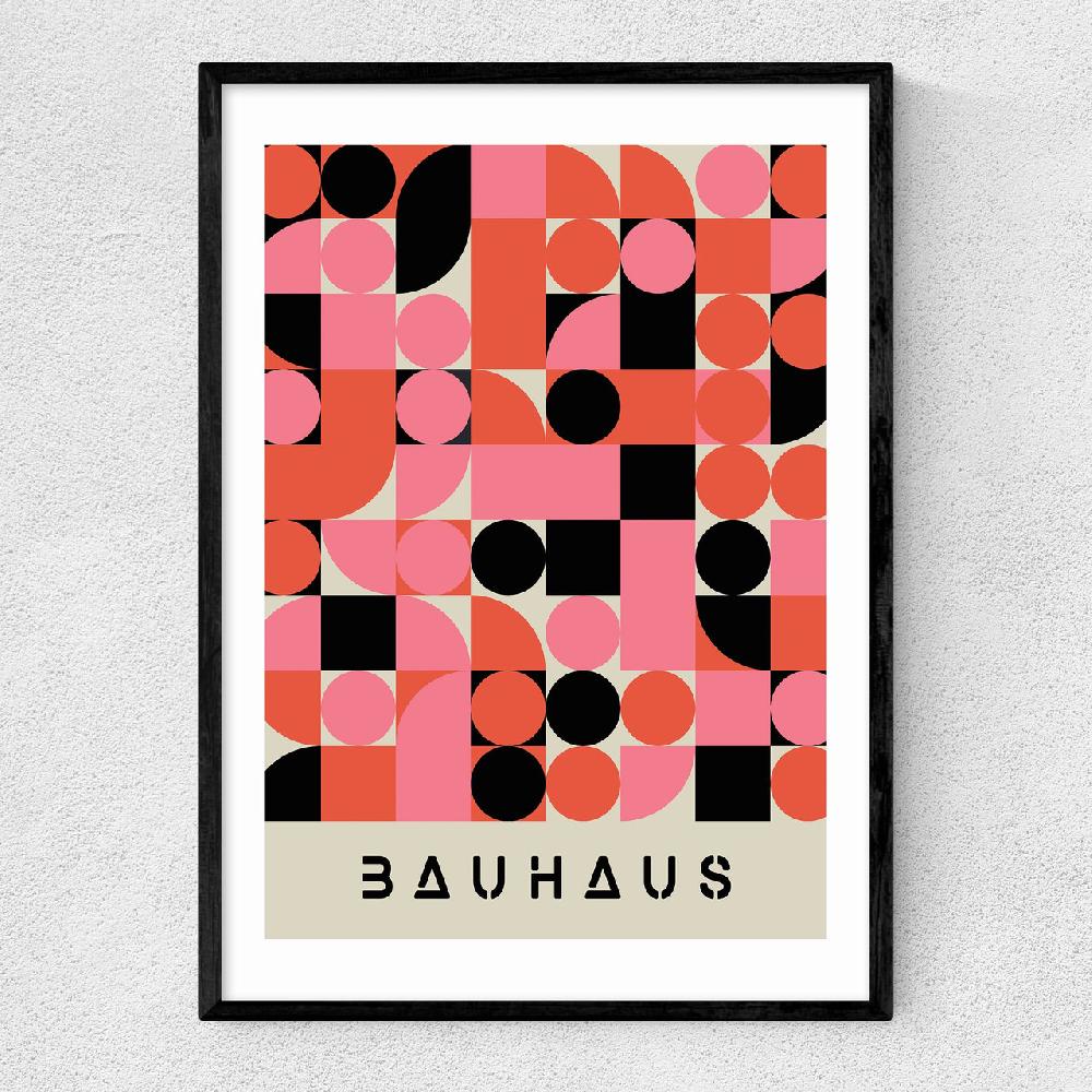 east end prints Pink And Black Bauhaus