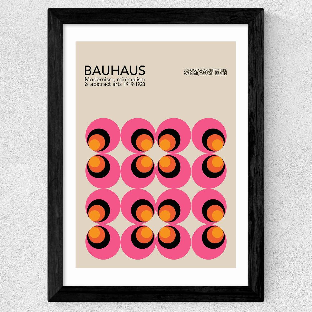 East End Prints Pink And Orange Bauhaus