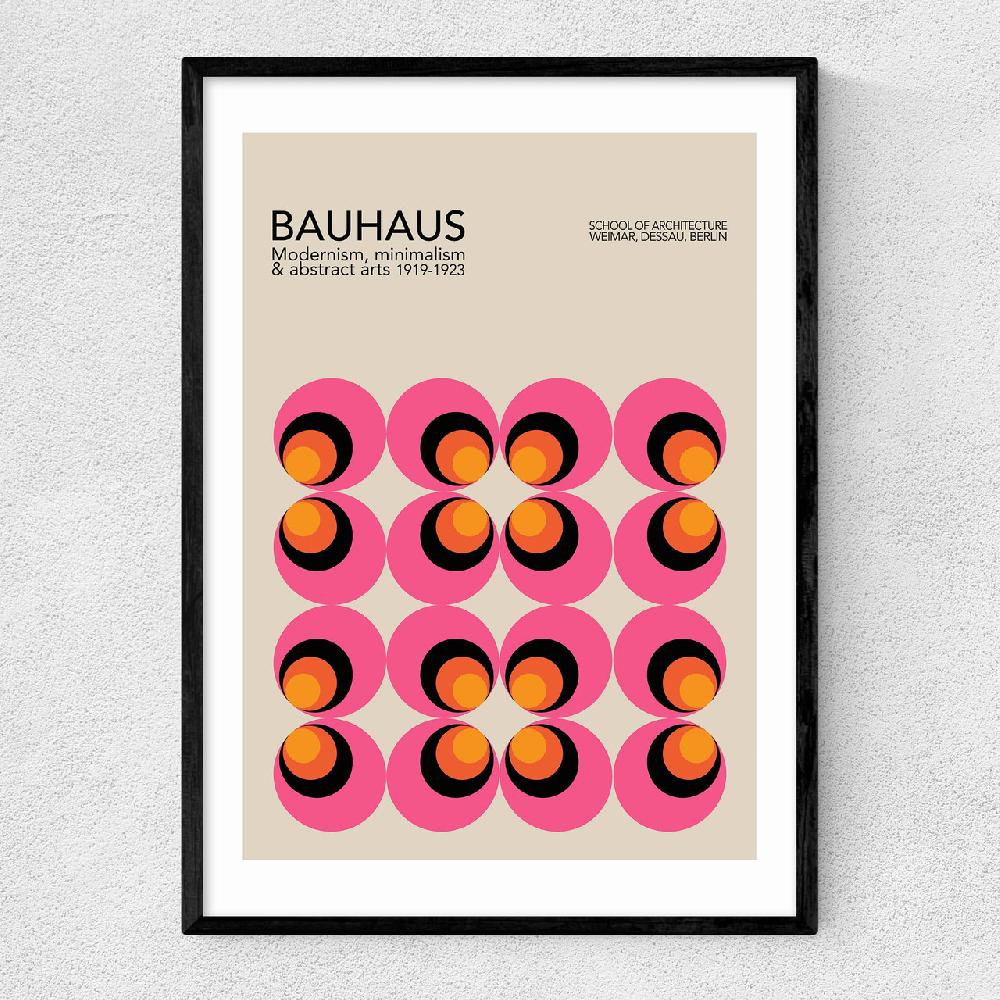 east end prints Pink And Orange Bauhaus