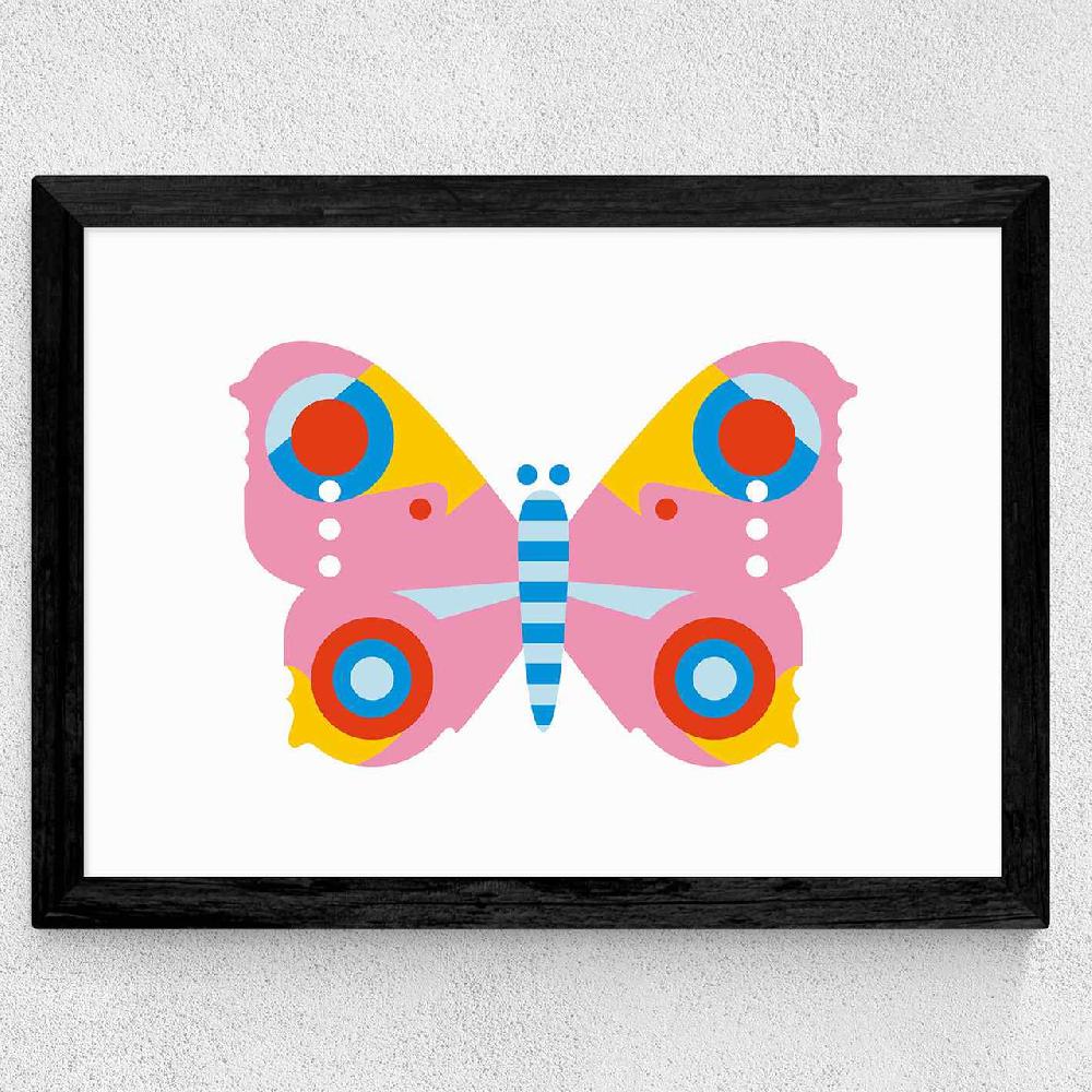 East End Prints Pink Butterfly LS