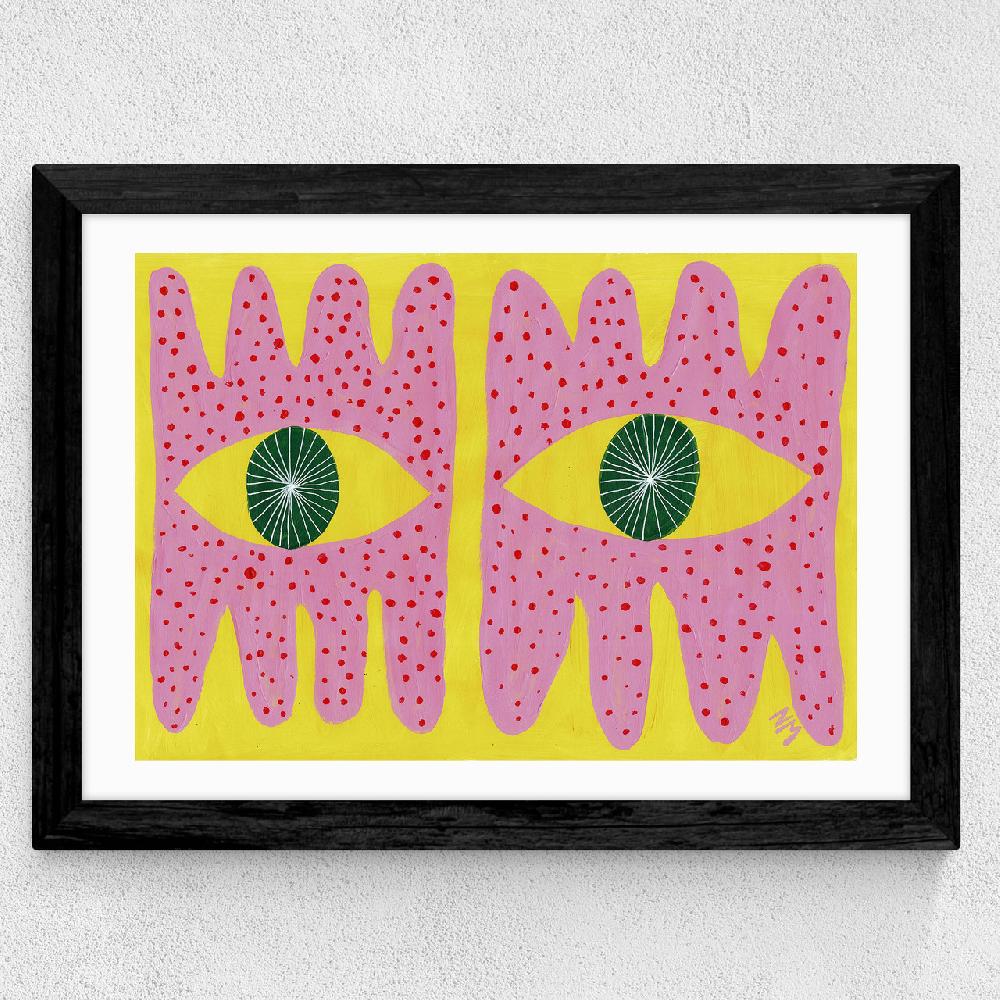 East End Prints Pink Eyes