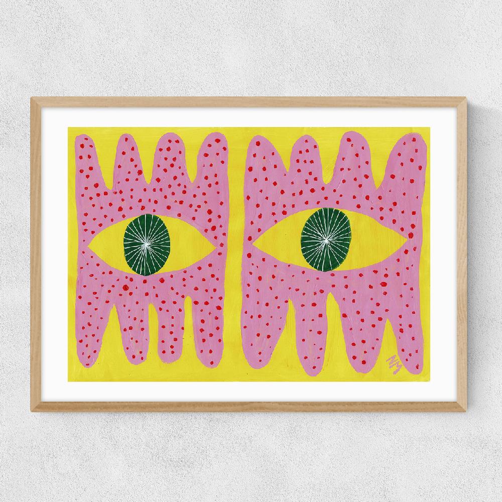 East End Prints Pink Eyes
