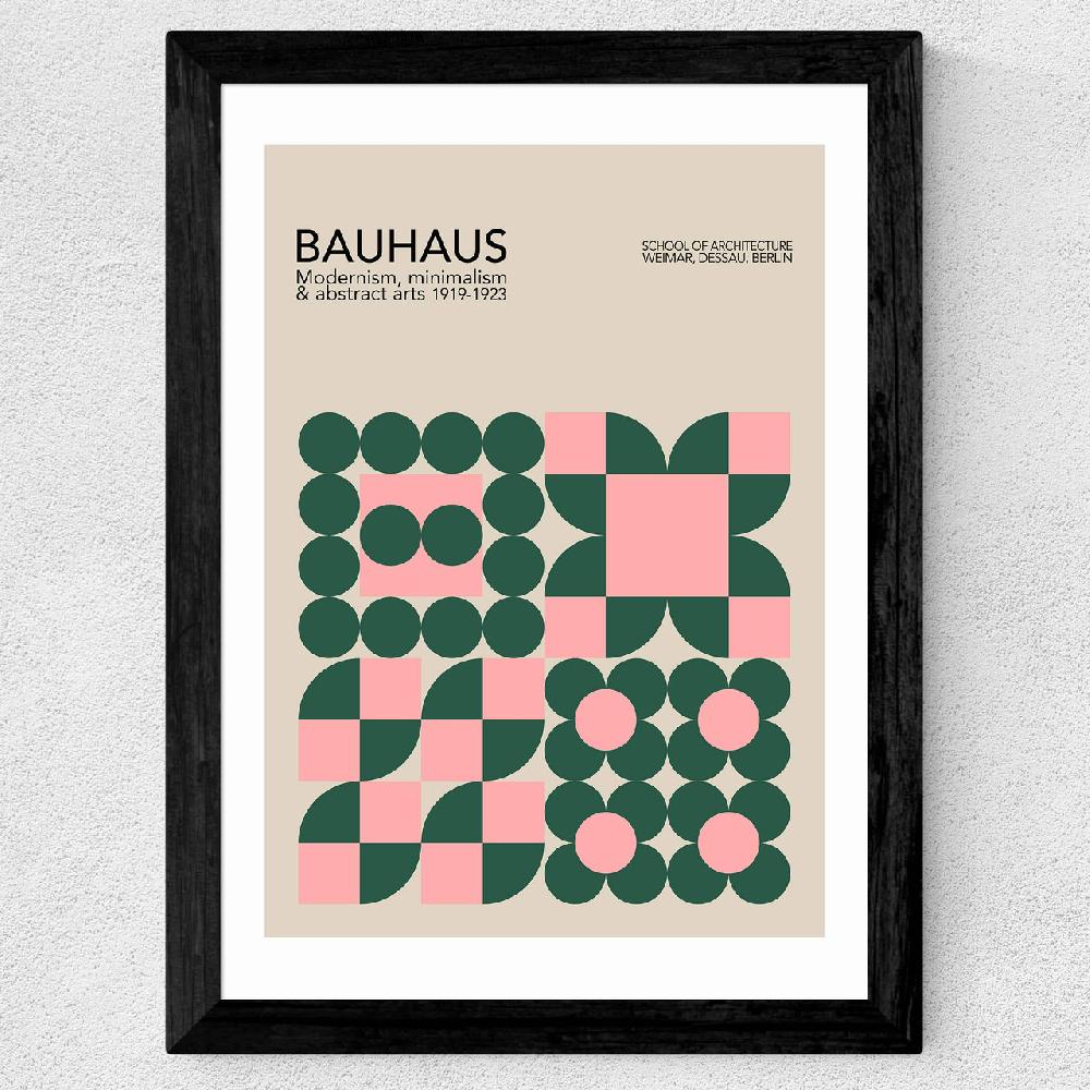 East End Prints Pink & Green Bauhaus