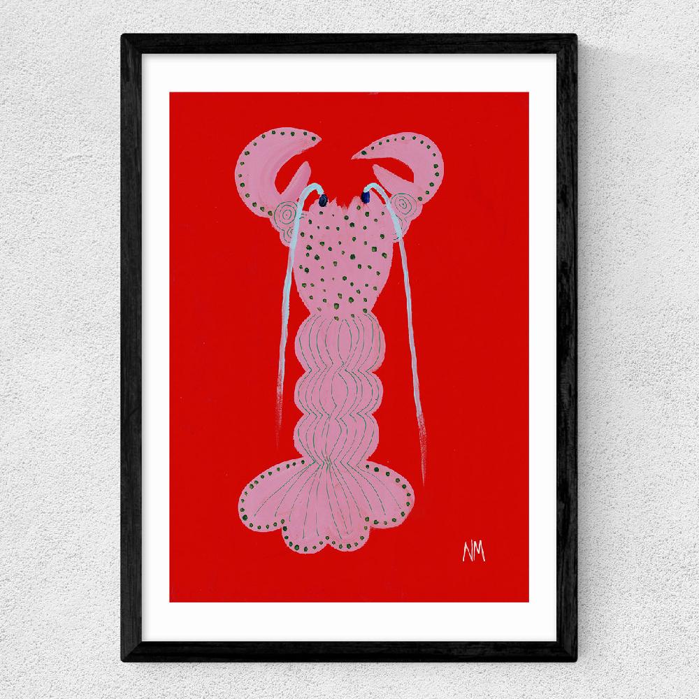 East End Prints Pink Lobster