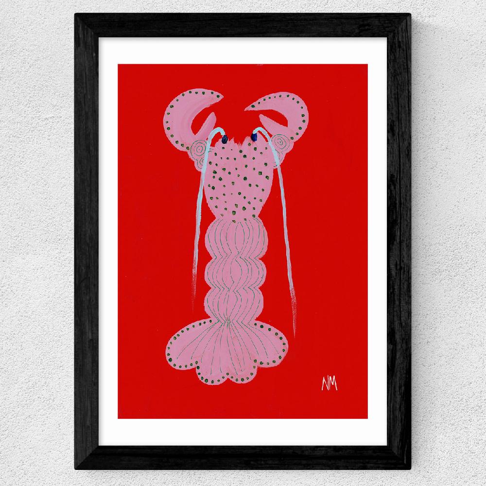 East End Prints Pink Lobster