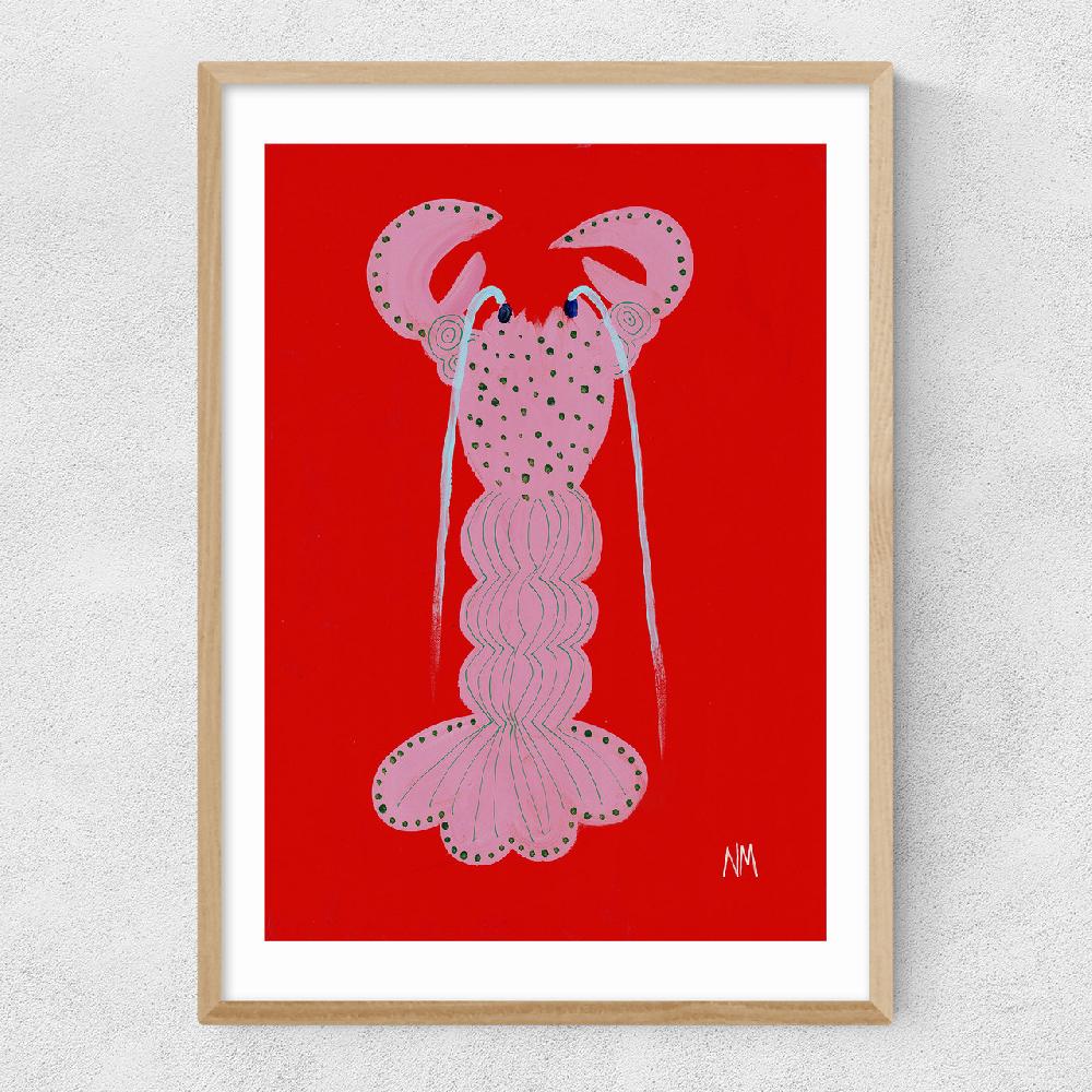 East End Prints Pink Lobster