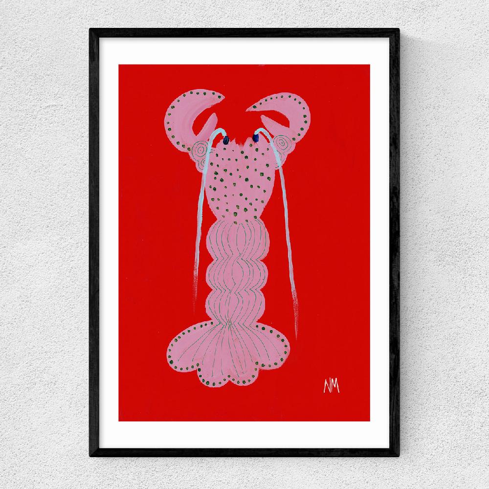 east end prints Pink Lobster