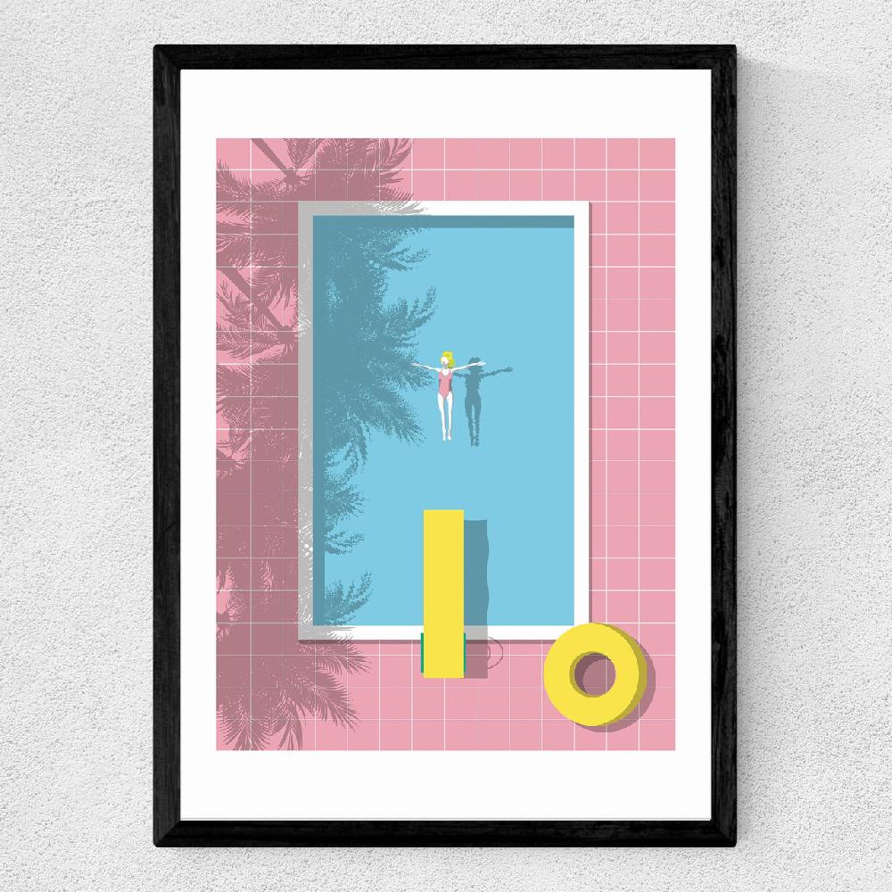 East End Prints Pink Pool