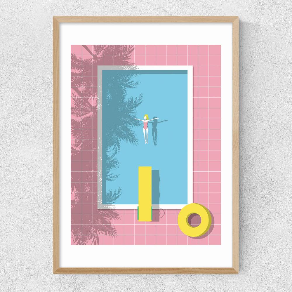 East End Prints Pink Pool