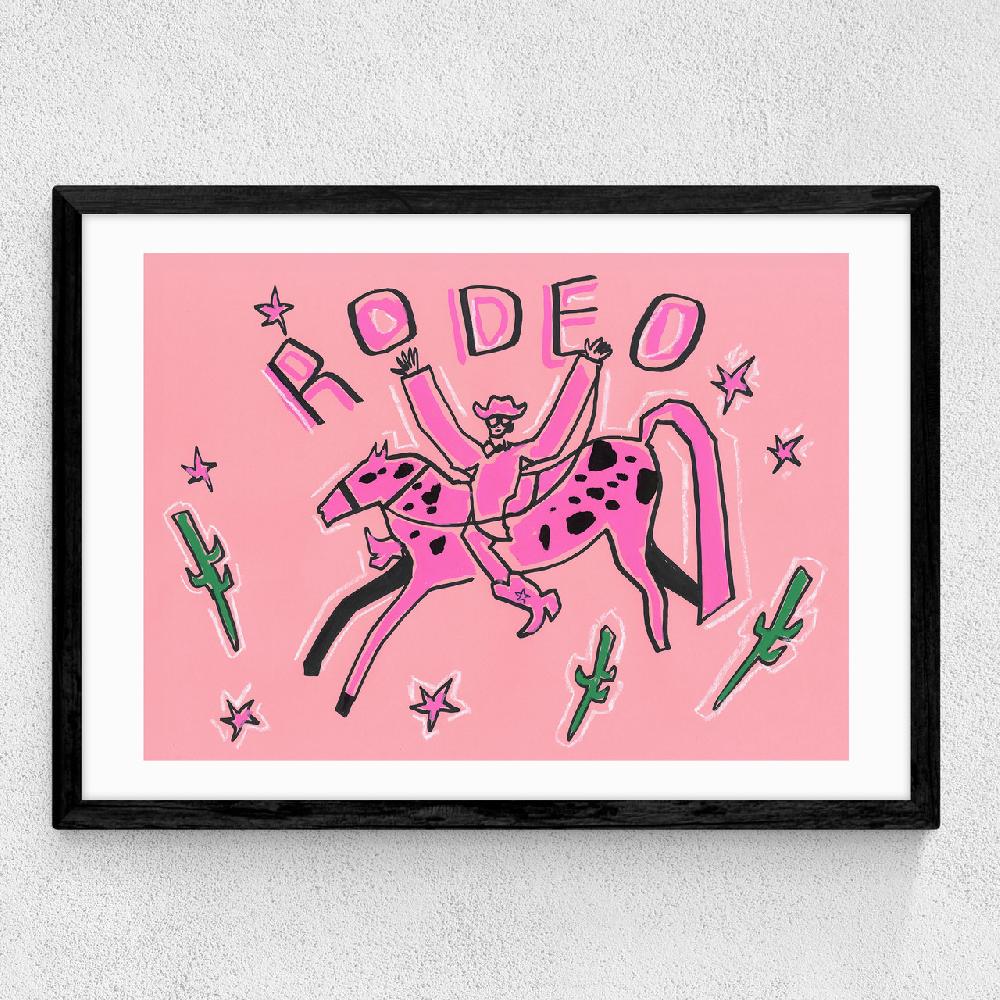 East End Prints Pink Rodeo Landscape