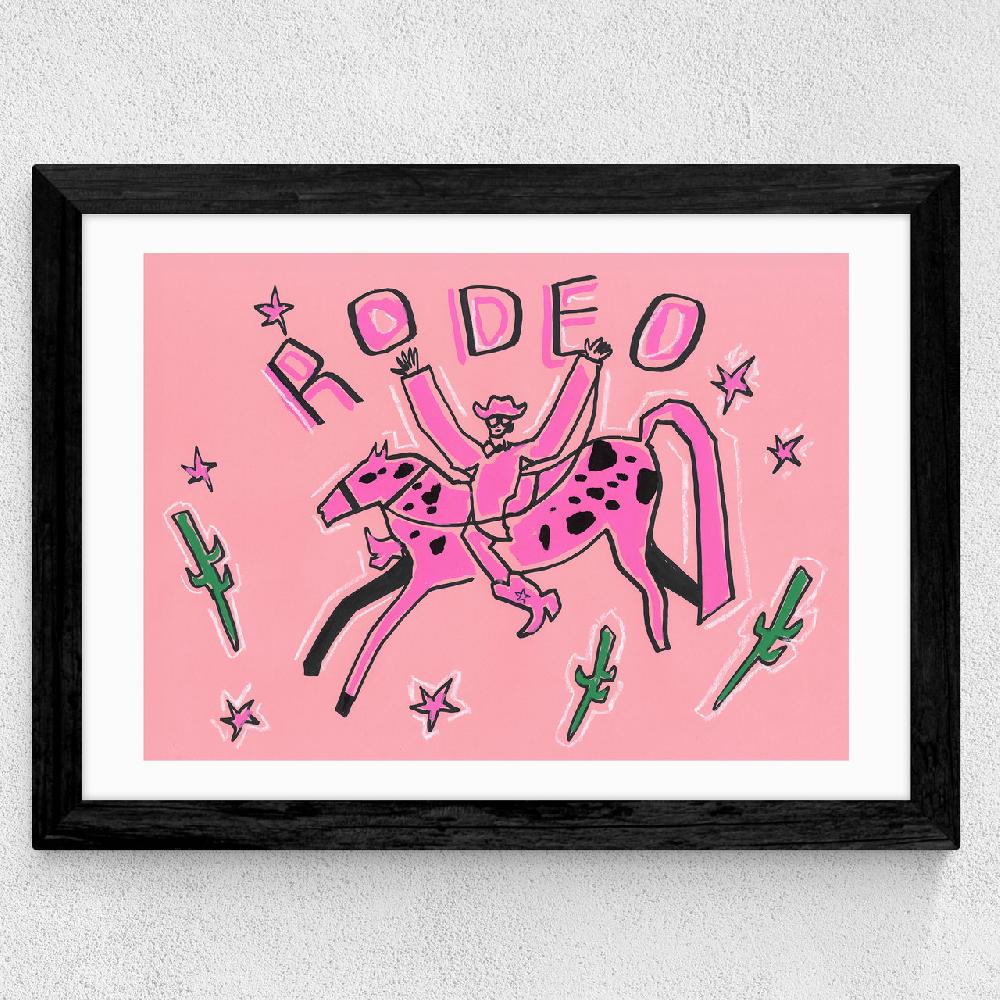 East End Prints Pink Rodeo Landscape