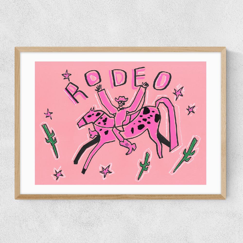 East End Prints Pink Rodeo Landscape