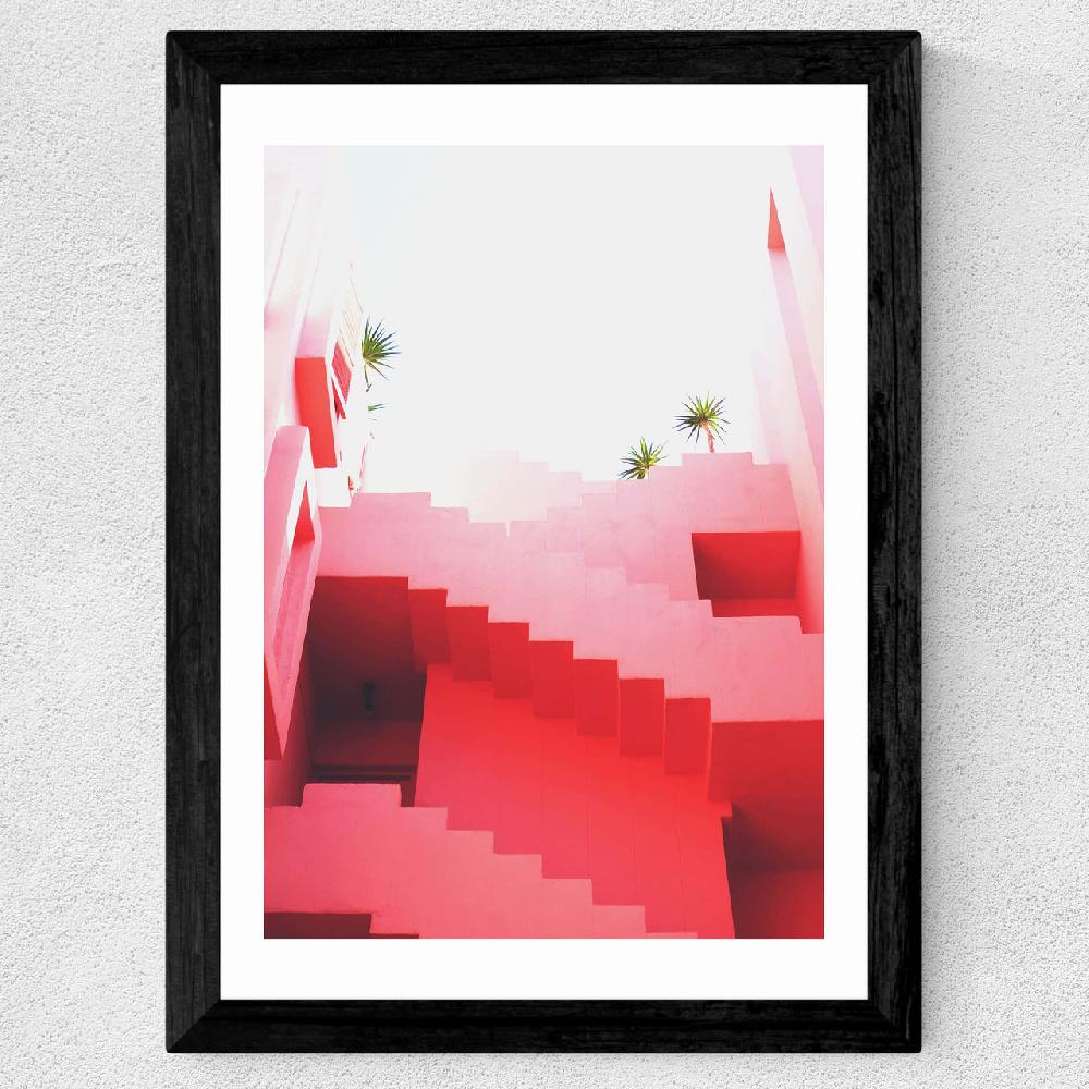 East End Prints Pink Stairs