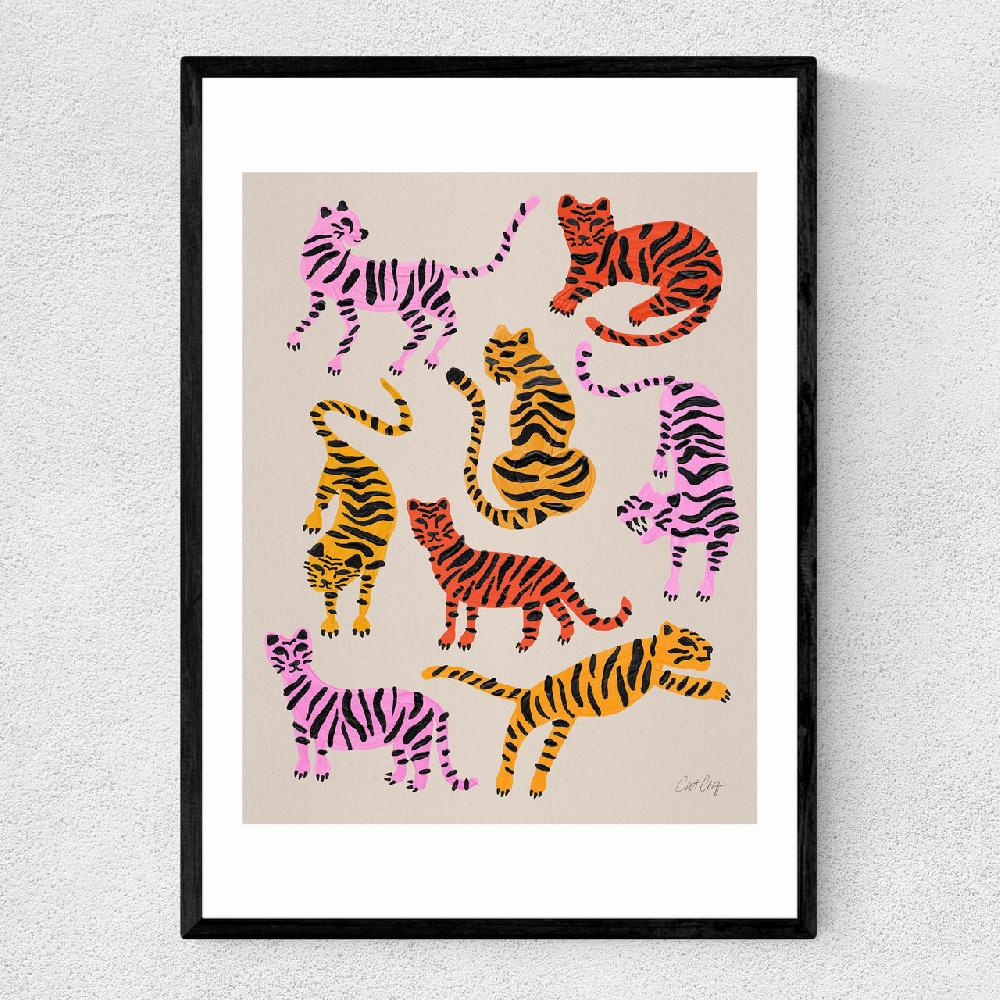 east end prints Pink Yellow Tiger
