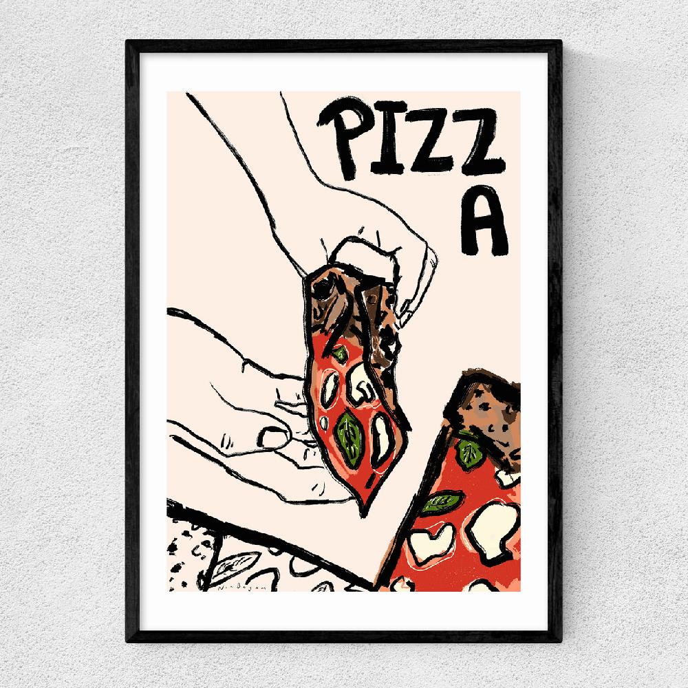 east end prints Pizza by Nia Beynon
