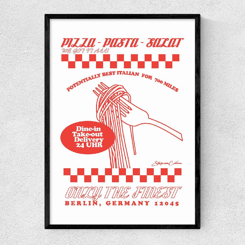 east end prints Pizza Pasta Salat