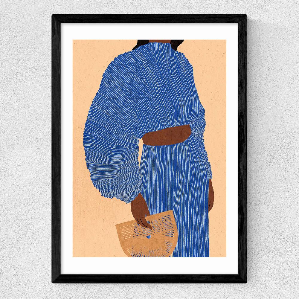 East End Prints Plisse Bleu